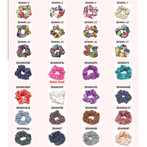 Scrunchy - 10-Dozen Fabric Scrunchies - Assorted Colors - HS-Fabric